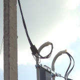 Одинцовский район. Подключение электричества к участку. Трубостойка.