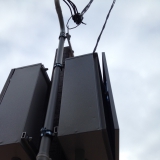 Новая Москва.Сельское поселение Марушкинское. Установка вводного щита на столбе.