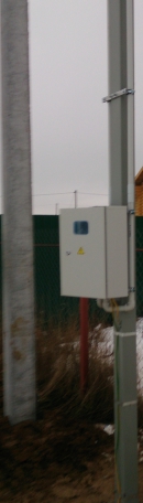 Монтаж трубостойки в поселке Брикет Рузского района.Выполнение ТУ Западные сети МОЭСК.