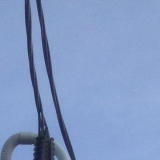 Установка щита учета на трубостойке в деревне Кукарино Можайского района