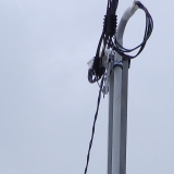 Монтаж трубостойки в деревня Барвиха. Установка щита учета на трубостойке.