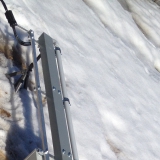 Монтаж трубостойки для ввода кабеля на участок в поселке Деденево