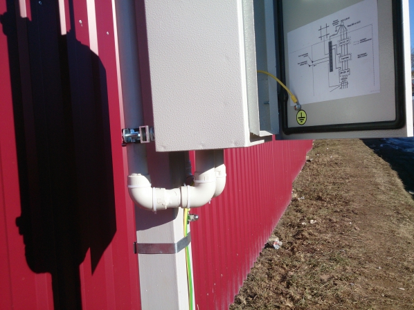 Трубостойка. Счетчик на трубостойки в деревне Бакеево Солнечногорский район.