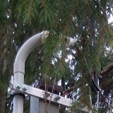 Трубостойка с щитом учета. Работы выполнялись в поселке Жуково Солнечногорского района