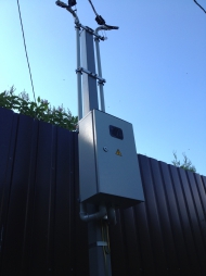 Установка трубостойки в Рузском районе.