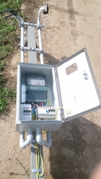 Установка трубостойки под счетчик на участке. 8(499)343-34-17