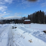 Электромонтажные работы. Установка двух 8 метровых трубостоек зимой 2019г.