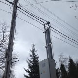 Установка трубостойки с щитком